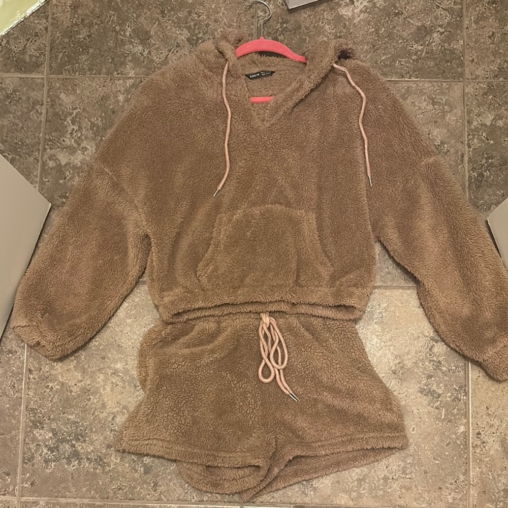 Cozy Brown Hooded Lounge Set